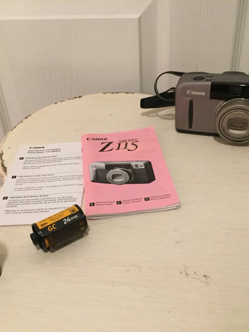 Canon Sure Shot Z115 AF Point Shoot 35mm Film Camera Made In Japan + Film/Manual